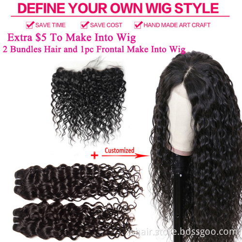 High Quality Frontal Transparent Hd Full Headband Curly Wig Human Hair Lace Front Long Curly Wig